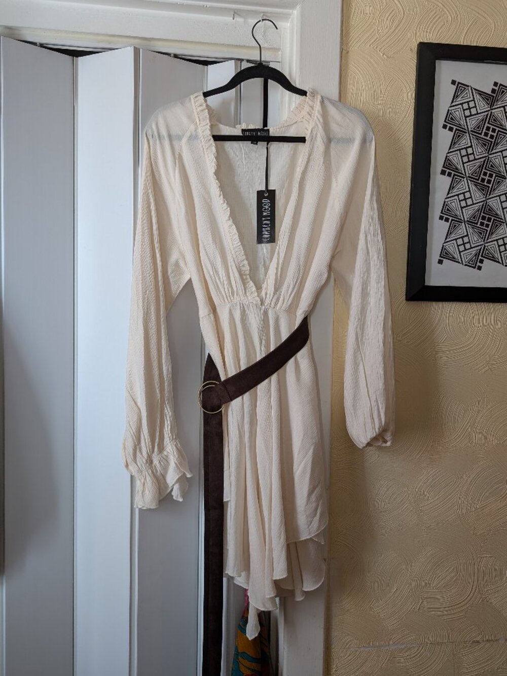 NWT Current Mood Alana Frills Wrap Dress
